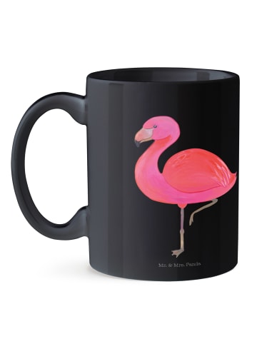 Mr. & Mrs. Panda Keramiktasse Flamingo Classic ohne Spruch in Schwarz