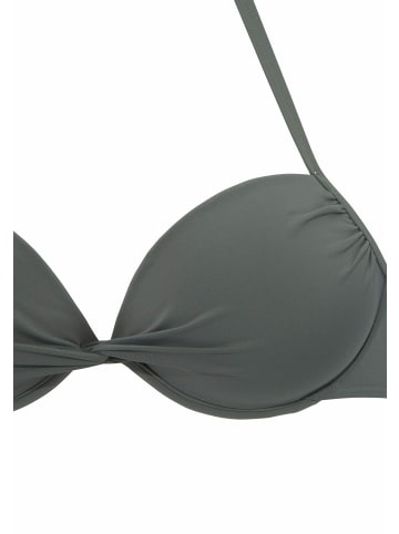 LASCANA Push-Up-Bikini-Top in oliv