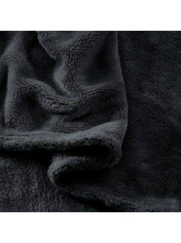 Erwin Müller Fleece Wohndecke XXL mit Ärmeln 2er-Pack Foggia in anthrazit