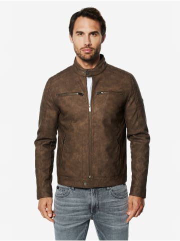 KOROSHI Kunstlederjacke in braun