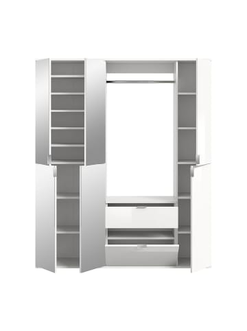 ebuy24 Garderobenaufstellung ProjektX Weiß 163 x 34 cm