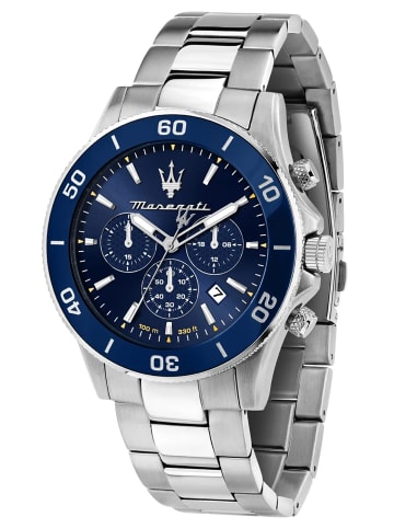 Maserati Herren-Armbanduhr Chronograph Competizione Blau