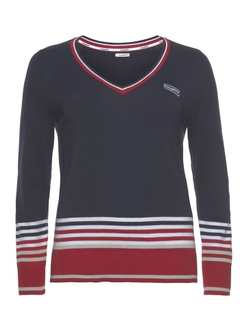 Kangaroos V-Ausschnitt-Pullover in marine-rot