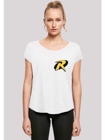F4NT4STIC Long Cut T-Shirt DC Comics Batman Robin Logo in weiß