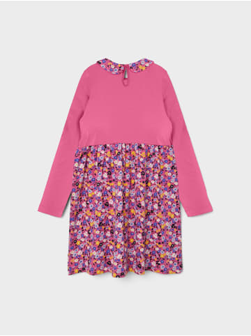 name it Kinder Print Kleid für Mädchen Freizeit Langarm Dress NKFODNIA in Pink