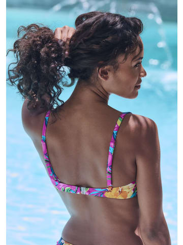 LASCANA Bügel-Bandeau-Bikini-Top in pink bedruckt