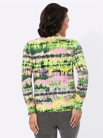 WITT WEIDEN Stehkragen-Shirt in lindgrün-mauve-gemustert