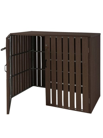MCW 2er-/4er-WPC-Mülltonnenverkleidung J28, Braun