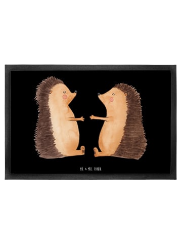Mr. & Mrs. Panda Filzmatte Igel Liebe ohne Spruch in Schwarz