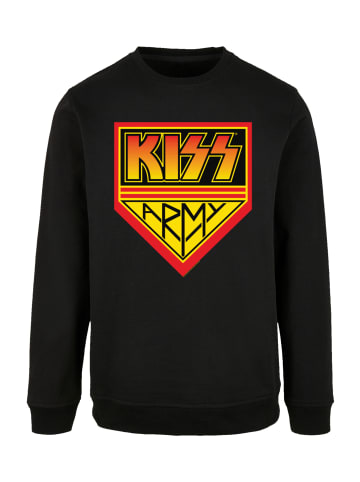 F4NT4STIC Sweatshirt Kiss Rock Band Army Logo in schwarz