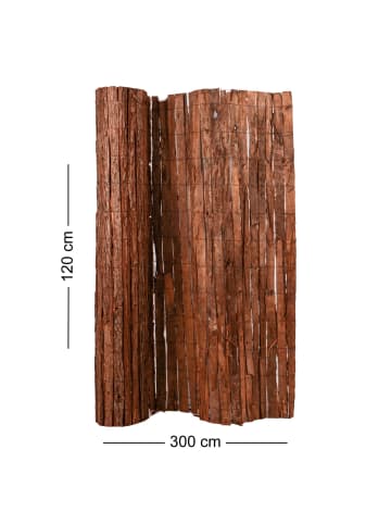 UNUS Sichtschutz Rinde in Braun