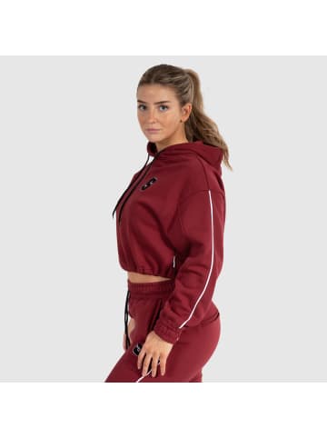 SMILODOX Crop Hoodie Rylanda in Bordeaux