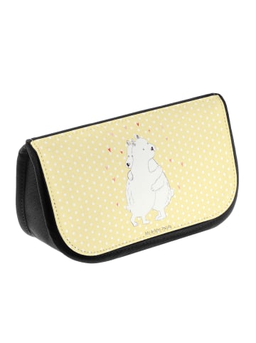 Mr. & Mrs. Panda Kulturbeutel Eisbär Umarmen ohne Spruch in Gelb Pastell