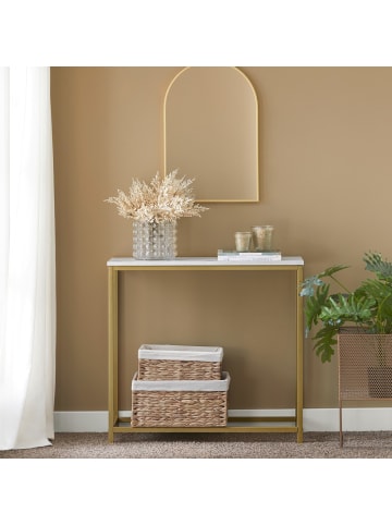 SoBuy Konsole in Gebürstetes Gold - (W) 30 x (H) 75 x (L) 80 cm