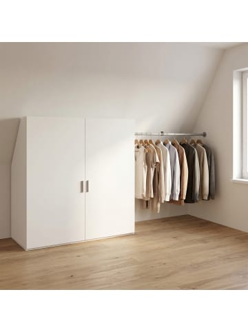 VCM  Dachschrägen Kleiderschrank mit Stange Dacho L in Weiß