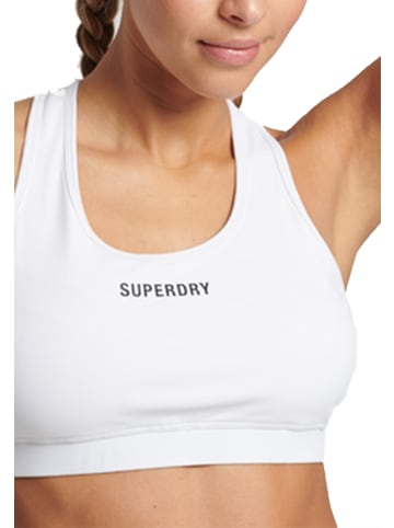 Superdry BH CORE MID Impact Bra in weiß