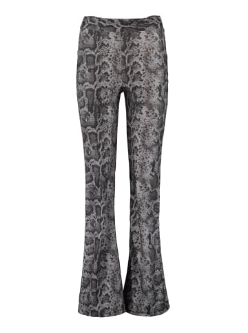 Hailys Flared Bootcut Leggings Stoff Hose Schlangen Animal Print Sinka in Schwarz