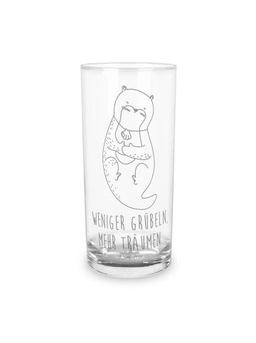 Mr. & Mrs. Panda Wasserglas Otter Muschel mit Spruch in Transparent