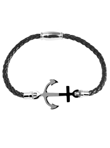 Adeliás Damen Armband Anker aus Edelstahl 18 cm in silber