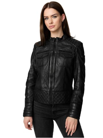 Tazzio Lederjacke "F524" - in Schwarz