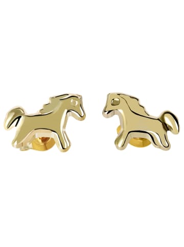 Adeliás Mädchen Ohrringe – Ohrstecker aus 333 Gold in gold