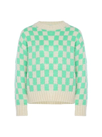 Sookie Sweater in MINT WEISS KARIERT