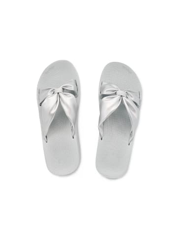 Flip Flop Sandale "wedge*bow" in lt.grey