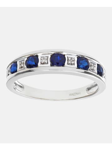 Diamant L'éternel Eternity-Ring aus 375 Weißgold mit Diamant mit Saphir
