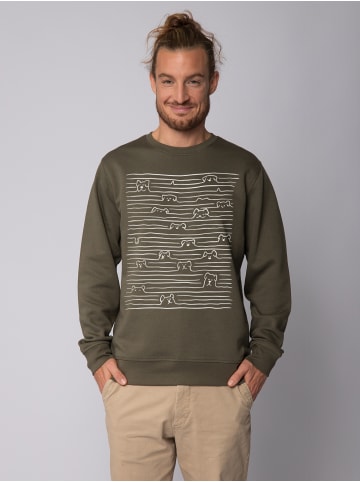 wat? Apparel Sweatshirt Doodle Dogs in Khaki
