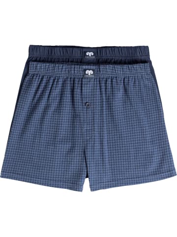 CECEBA Baumwolle, Single-Jersey Bio Boxershorts 2er-Pack in dunkelblau
