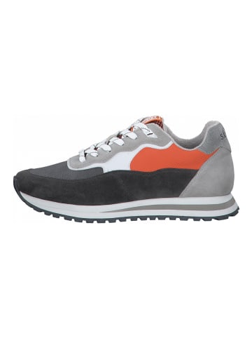 S.OLIVER RED LABEL Sneaker in Grau/Orange