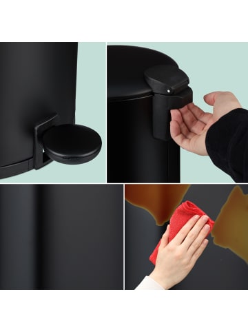 relaxdays Kosmetikeimer in Schwarz - 5 Liter