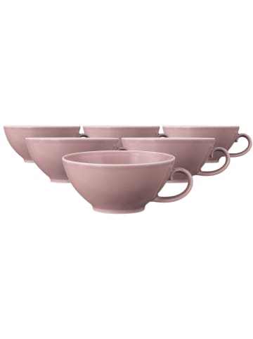 Seltmann Weiden 6er Set Teetassen Beat Color Glaze in 140 ml in Altrosa
