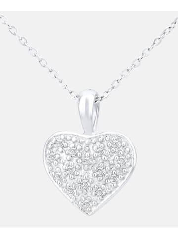 Diamant L'éternel Halskette mit Anhänger aus 375 Weißgold mit Diamant Herz-Design