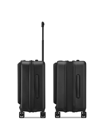 Roncato Florence 4-Rollen Kabinentrolley 55 cm mit Dehnfalte Laptopfach in black