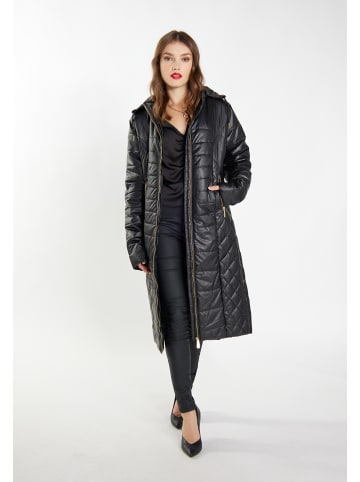 faina Damen Leichter Steppmantel in Schwarz