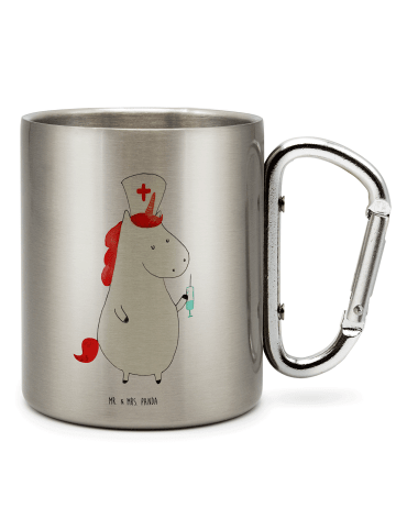 Mr. & Mrs. Panda Tasse Einhorn Krankenschwester ohne Spruch in Silber