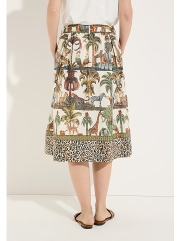 More & More weit schwingender Printrock, Jungle in jungle print