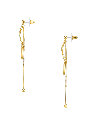 Lulu & Jane Ohrhänger Metall-Legierung Perlmutt in gelbgold