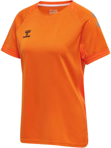 Hummel Hummel T-Shirt Hmllead Multisport Damen Leichte Design Schnelltrocknend in ORANGE TIGER