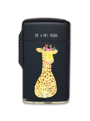 Mr. & Mrs. Panda Feuerzeug Giraffe Blumenkranz ohne Spruch in Schwarz
