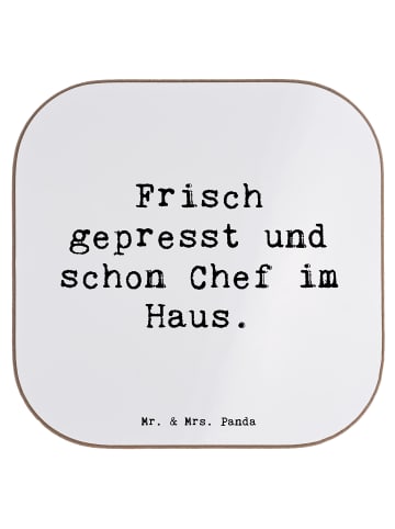 Mr. & Mrs. Panda Untersetzer Baby Chef mit Spruch in Weiß