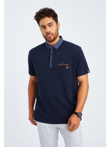 Leif Nelson Herren T-Shirt Polo Herren T-Shirt Polo LN-55525 in blau