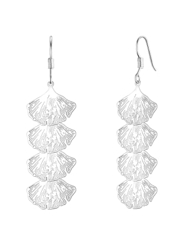 Yokoamii Ohrhänger Ginkgoblatt aus Metall-Legierung in silber