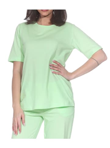 NORMANN Schlafanzug kurzarm Oberteil Pyjama Shirt Top 125 220 90 902 in grün