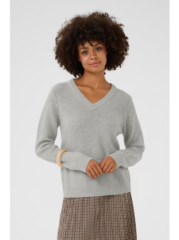 CULTURE Strickpullover CUasima Classic fit in Mid Grey Melange