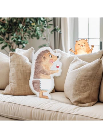 Mr. & Mrs. Panda Kuschelkissen Igel Wein ohne Spruch in Weiß