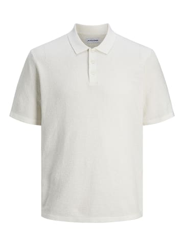 Jack & Jones Gestricktes Polo in Cloud Dancer