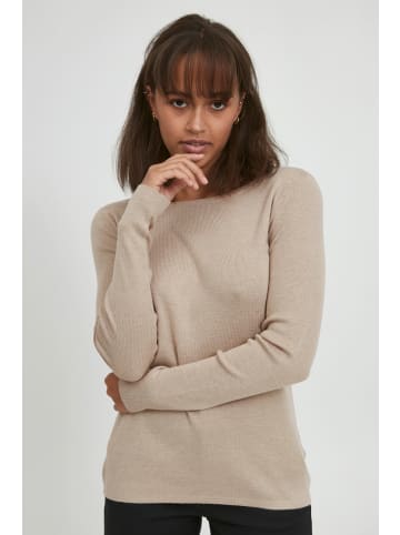 PULZ Jeans Strickpullover PZSARA - 50203228  Femininer Feinstrickpullover in Beige