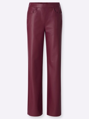 Heine Lederimitat-Hose in bordeaux